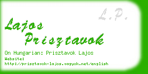 lajos prisztavok business card